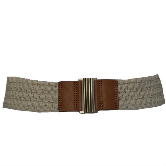 LOFT | Elastic Knit Belt Brass Buckle - Picture 1 of 11